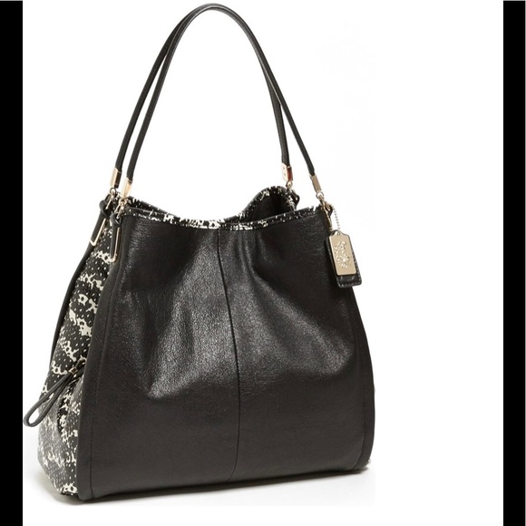 Coach Handbags - COACH | Madison Two Toned Python Shoulder Bag